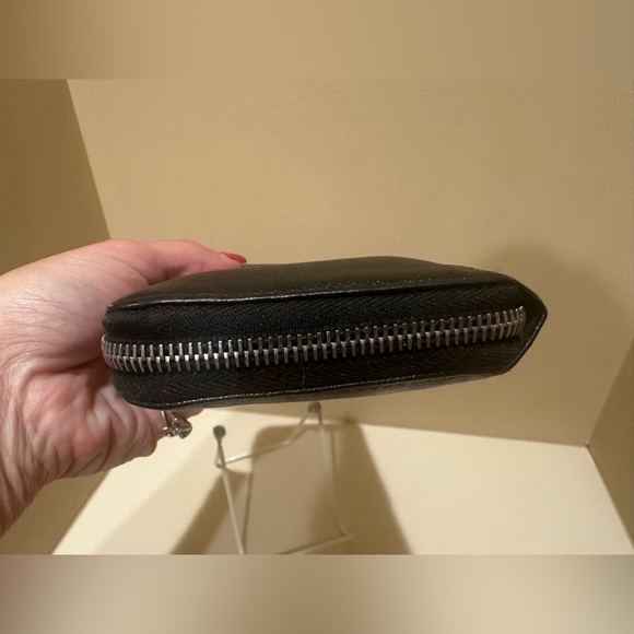PRADA Black Saffiano Leather
Striped Zip Around Wallet - Picture 11 of 13